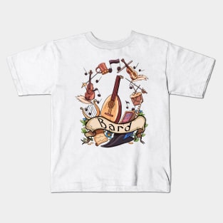 Bard Dungeons and Dragons Class Design Kids T-Shirt